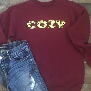 Maroon Cozy Sweatshirt- Medium